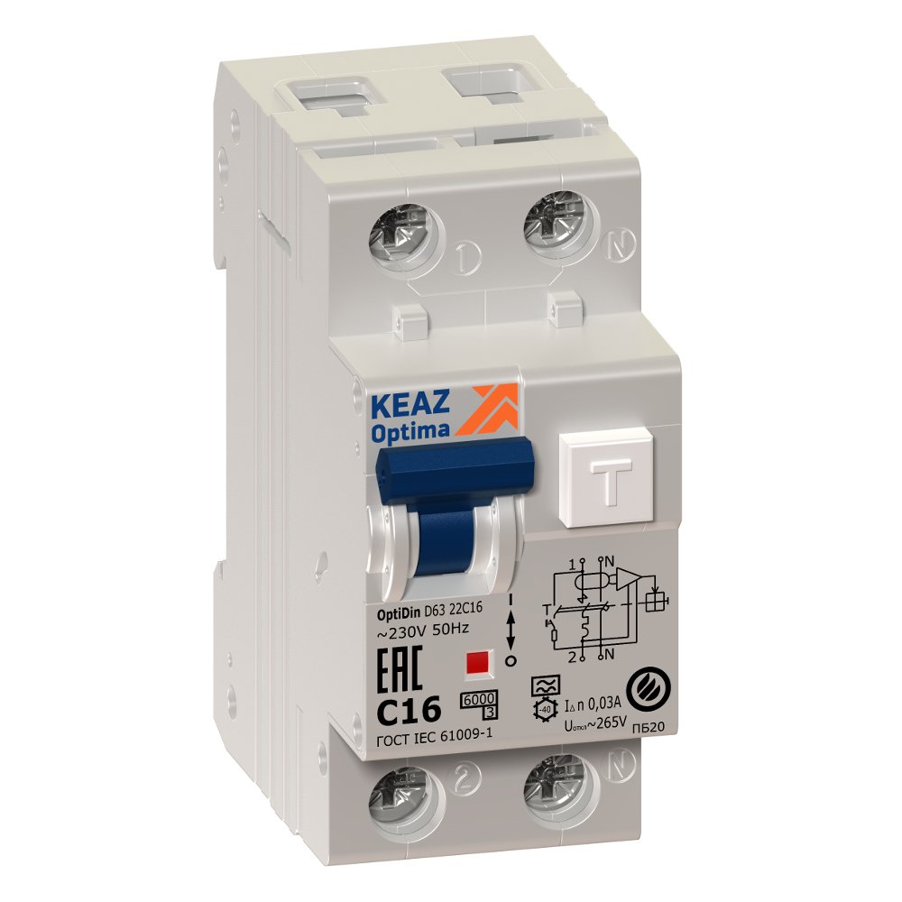 OptiDin D63-23C40-A-УХЛ4 (2P, C40, 100mA)