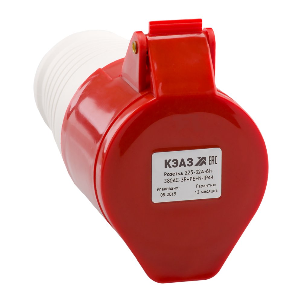 Розетка 215-16А-6h-380AC-3P+PE+N-IP44