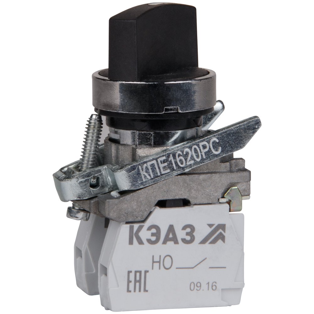 КПЕ1620РС-черный-2но+0нз-ручка-фикс-2поз-IP65
