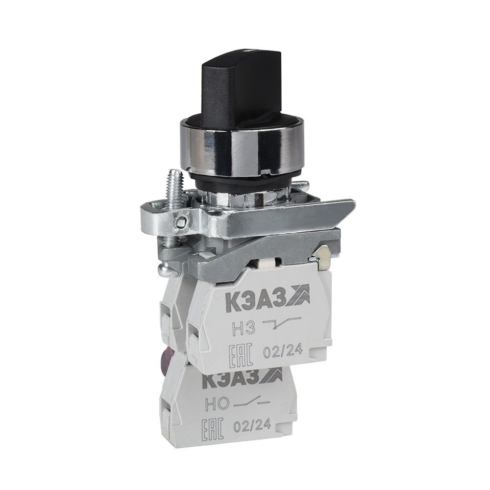 КПЕ1121РС-черный-2но+1нз-ручка-фикс-2поз-IP40