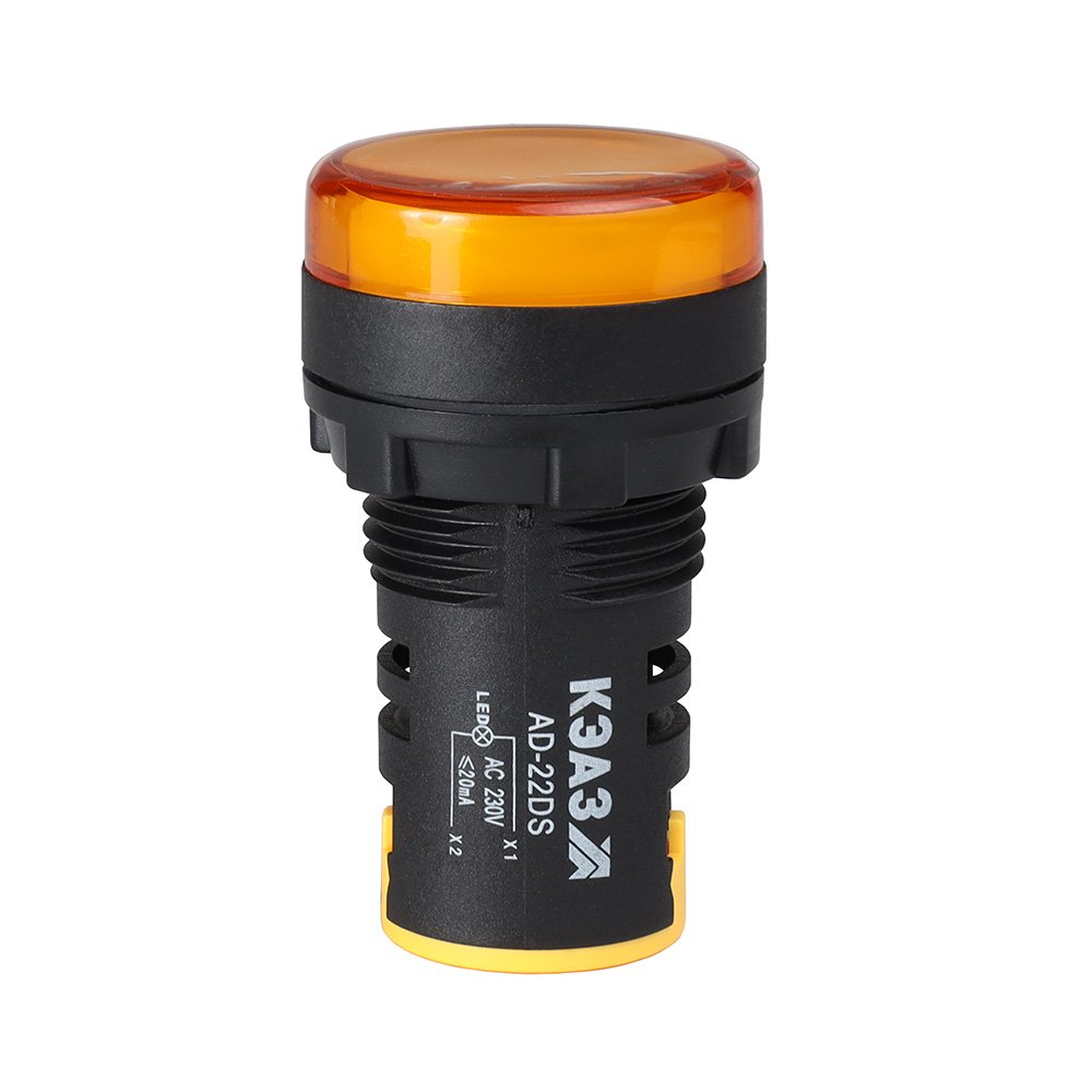 Лампа AD22DS(LED) матрица D22мм желтый 24В AC/DC