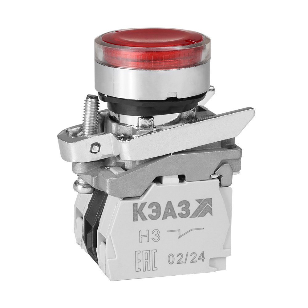 КМЕ4611мЛС-220В-красный-1но+1нз-цилиндр-IP65