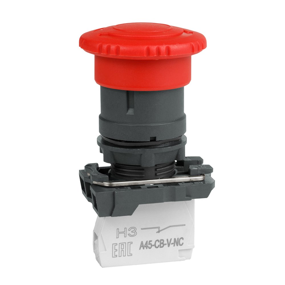 C5-ESTR-01 Кнопка ав. ост. возв. пов. пластик 1НЗ XB5AS8442