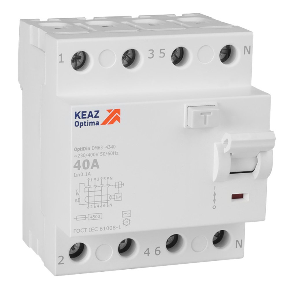OptiDin DM63-4340-AC-4,5-УХЛ4 (4P, 40, 100mA) 