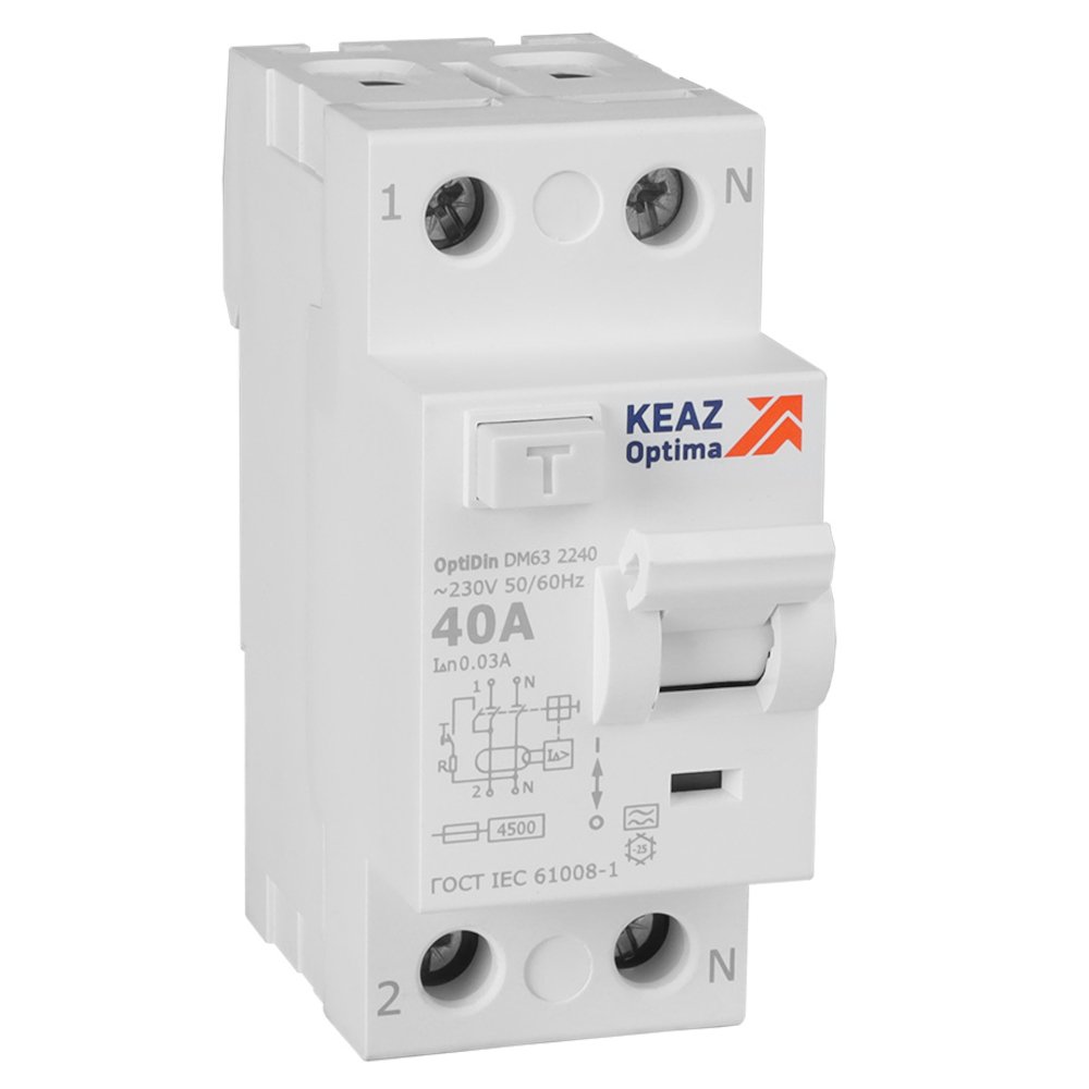 OptiDin DM63-2240-A-4,5-УХЛ4 (2P, 40, 30mA) 