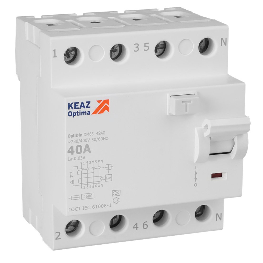 OptiDin DM63-4240-A-4,5-УХЛ4 (4P, 40, 30mA) 