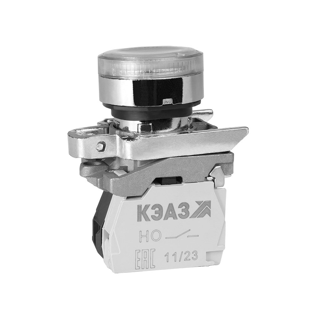 КМЕ4511мЛС-220В-белый-1но+1нз-цилиндр-индикатор-IP54