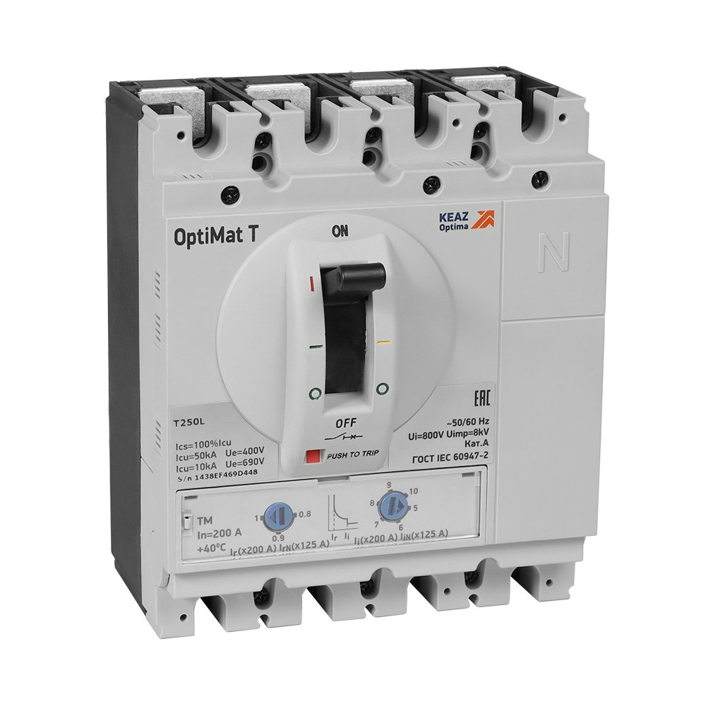 OptiMat T250V TM 200A 4P