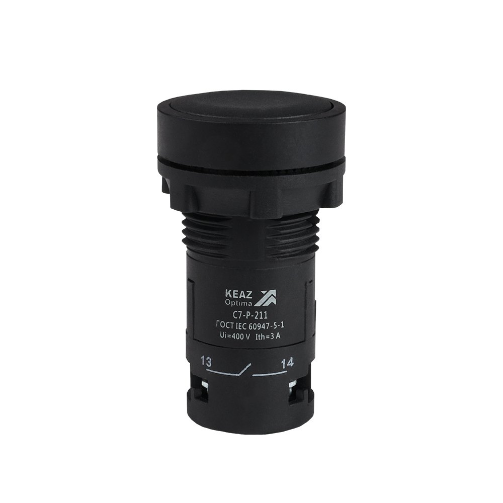 C7-P-211 Кнопка черная 1НО+1НЗ XB7NA25