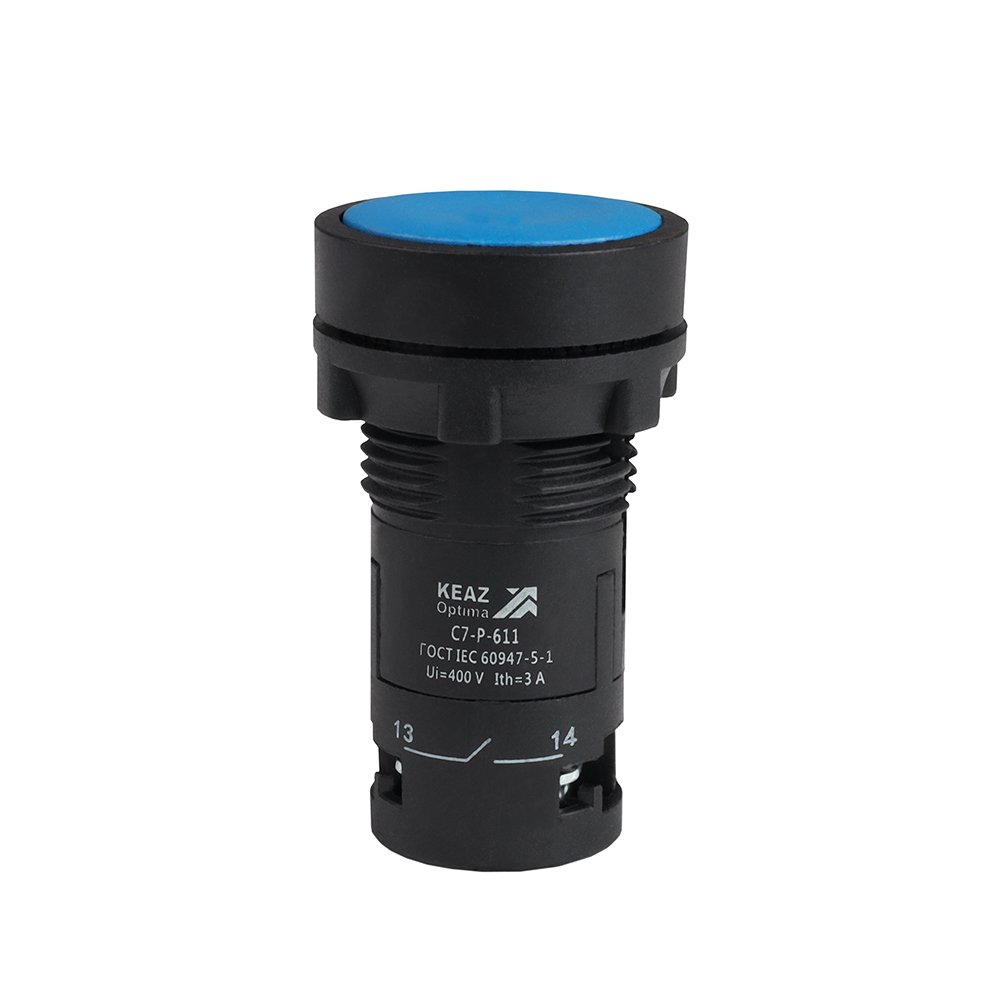 C7-P-611 Кнопка синяя 1НО+1НЗ XB7NA65