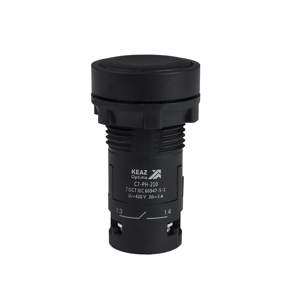 C7-PH-210 Кнопка с фиксацией черная 1НО XB7NH21