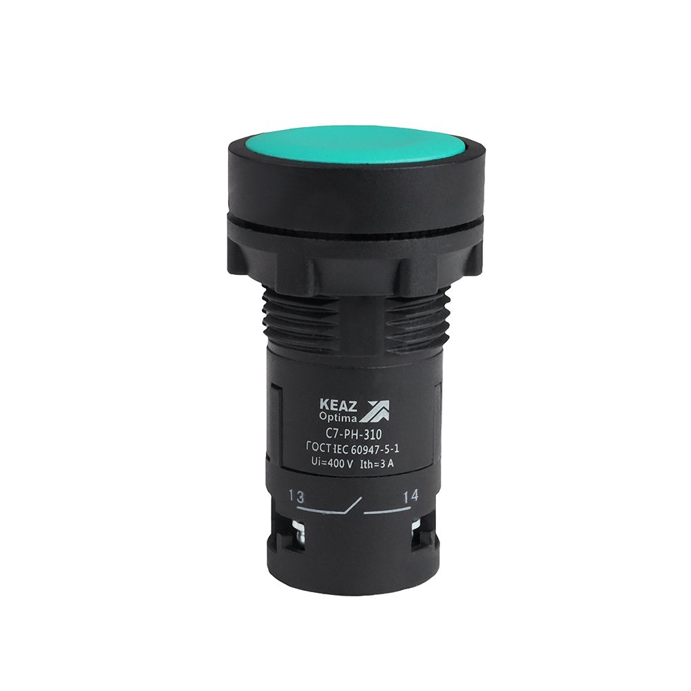 C7-PH-302 Кнопка с фиксацией зеленая 2НЗ XB7NH34