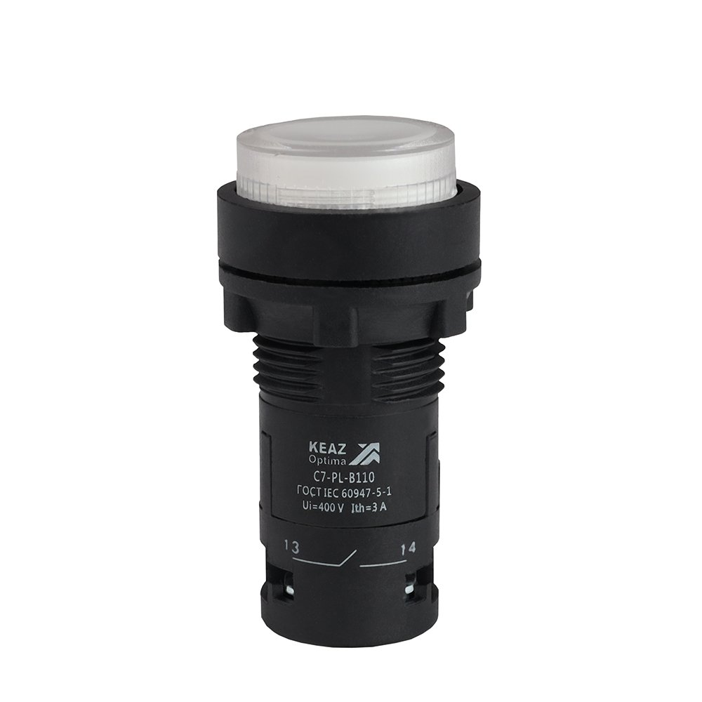 C7-PL-M101 Кнопка с подсветкой белая 1НЗ 230 В AC XB7NW31M2