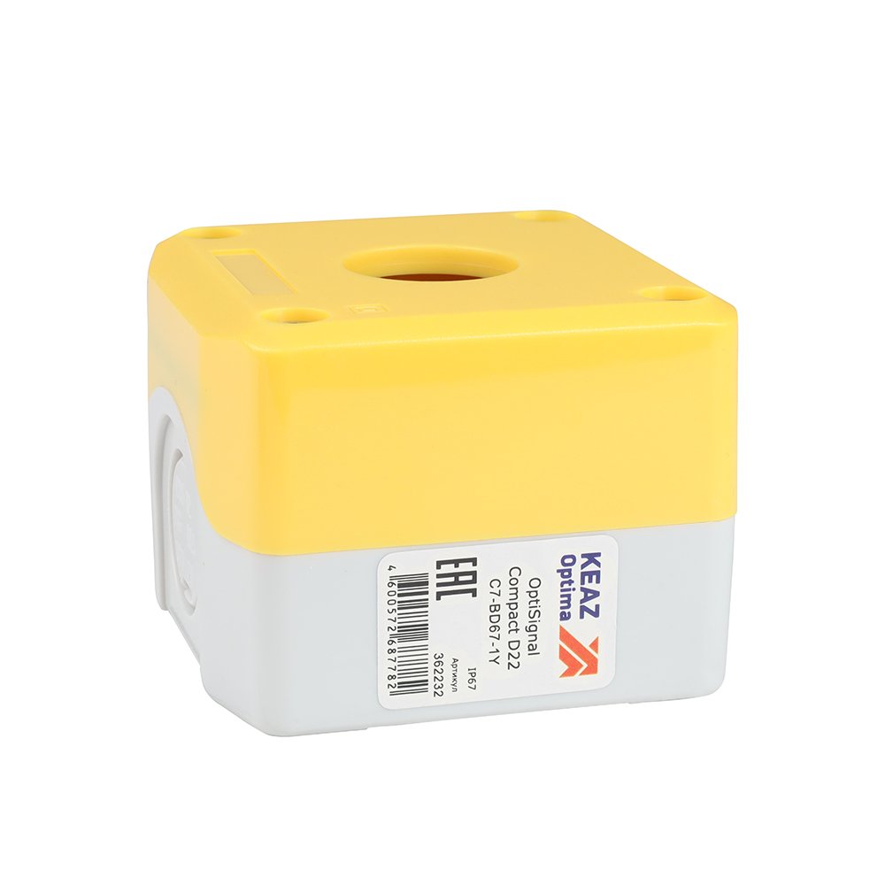 C7-BD67-1Y Корпус кнопочного поста желтый 1 отв. IP67 XALK01