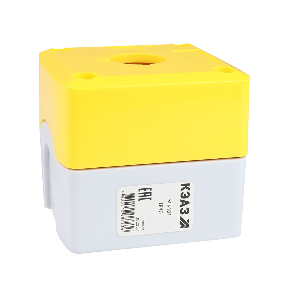 КП-101 Корпус кнопочного поста желтый 1 отв. IP40