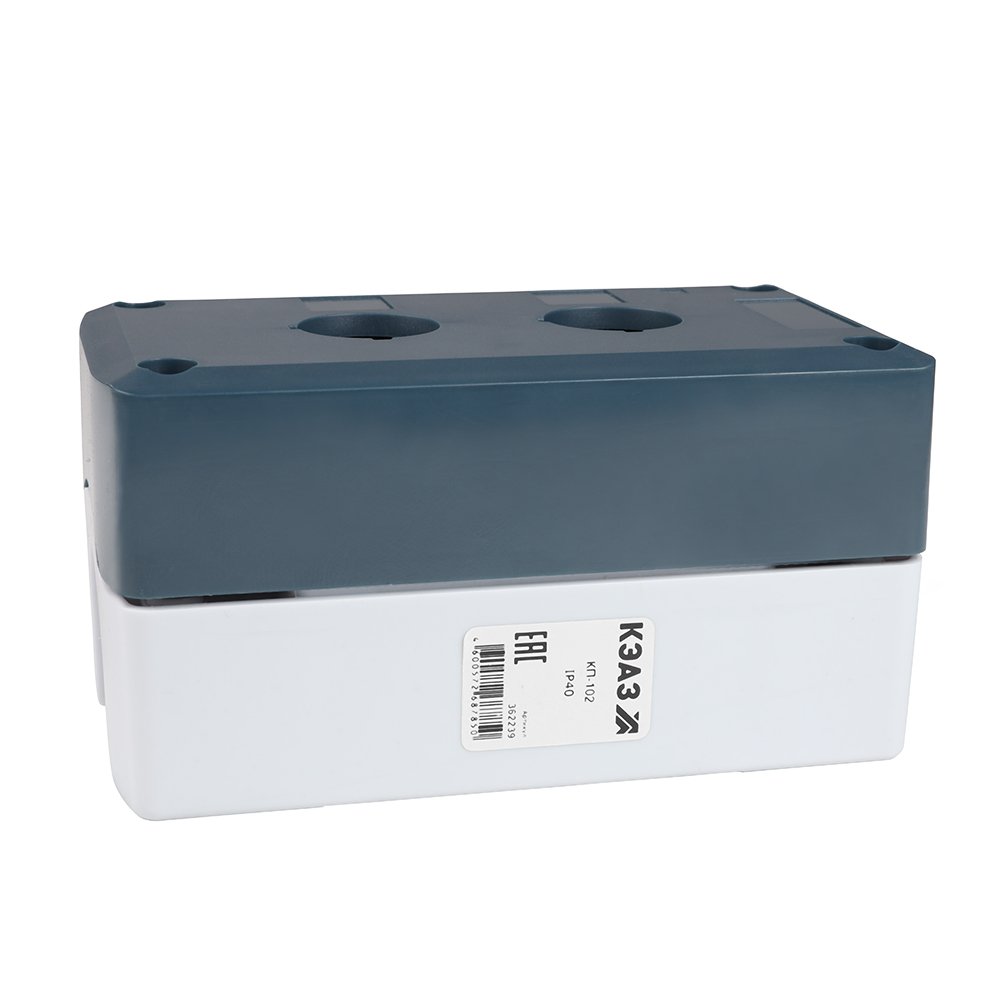КП-102 Корпус кнопочного поста серый 2 отв. IP40