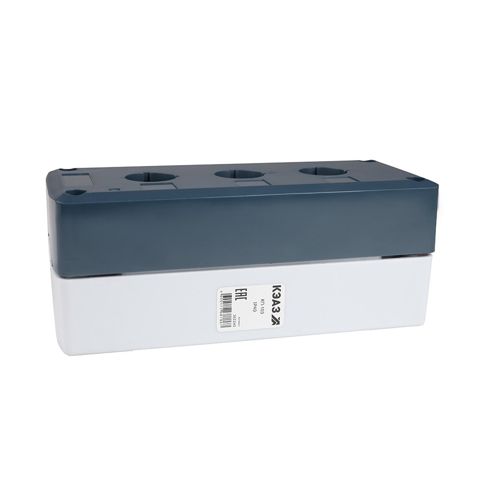 КП-103 Корпус кнопочного поста серый 3 отв. IP40