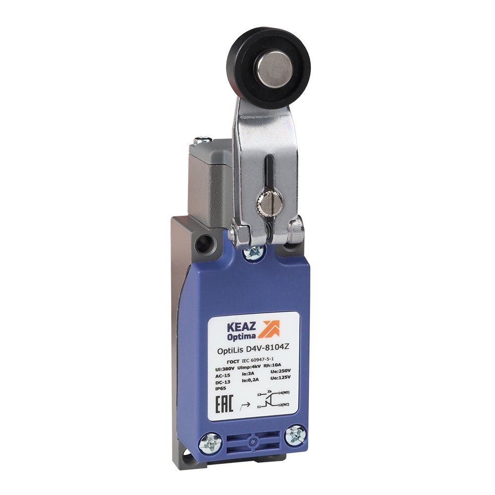 D4V-8104Z рычаг металлический с роликом пластиковым XCKP2118P16