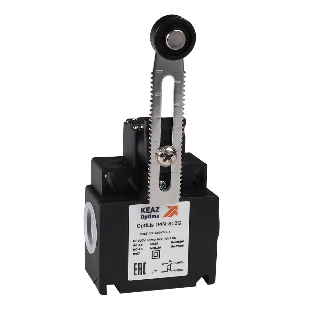 D4N-812G рычаг регулируемый с роликом пластиковым XCKT2145P16